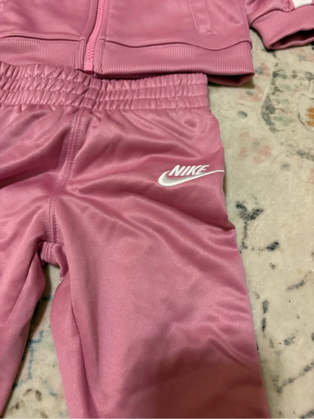 Nike Kids Rose Pink Track Jacket and Jogger Set. Size 18 Months. new!